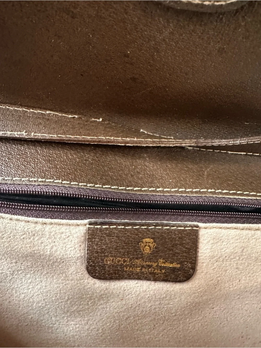 Gucci Vintage Brown Monogram Canvas Bag